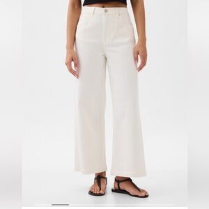 GAP high rise ankle flare white jeans